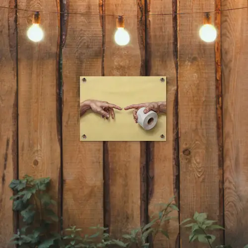 Klassiek - Kunst - Humor tuinposter los doek klein -sfeer1