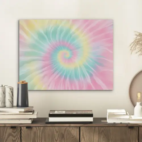 Pasteltinten - Tie dye - Roze PET vilt klein -sfeer1