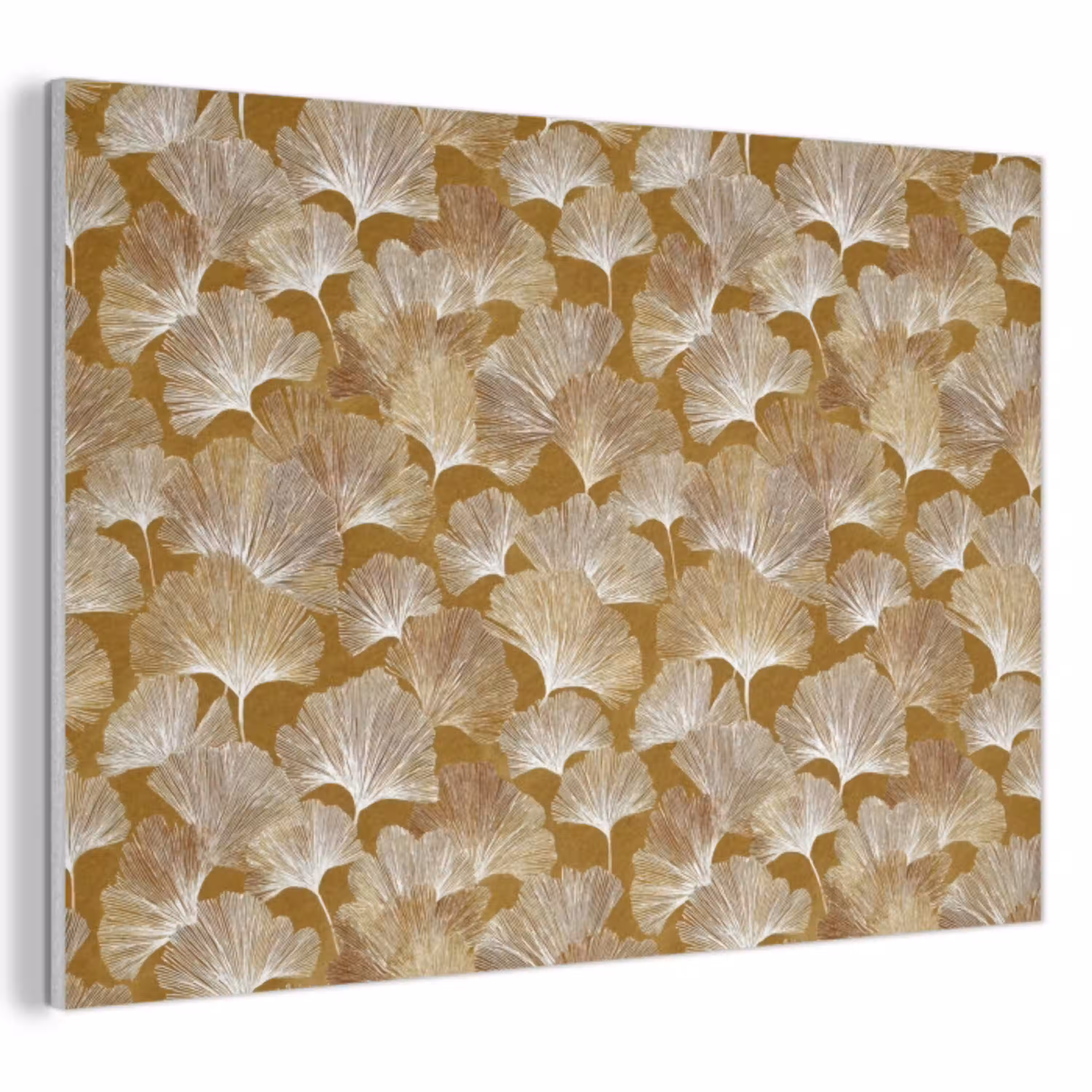 Ginkgo - Bladeren - Goud PET vilt klein 837 -3d