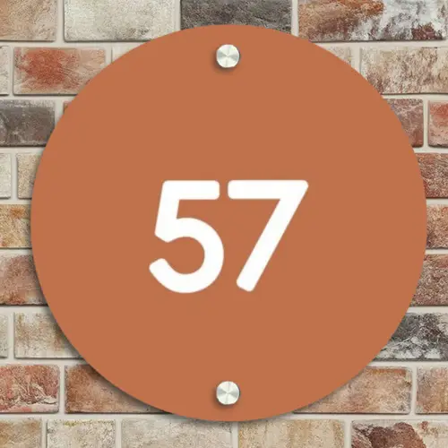 Terracotta - Traditioneel Naambord Rond klein -sfeer2