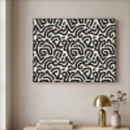 Modern - Abstract - Zwart Textielframe zwart klein 947 -sfeer2