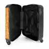 Terrazzo patroon veelkleurig geel NBS - Handbagage koffer - Volwassenen Unisex middel -binnenkant