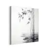 Bamboestammen - Water - Minimalistisch - Wit aluminium wit klein -3d