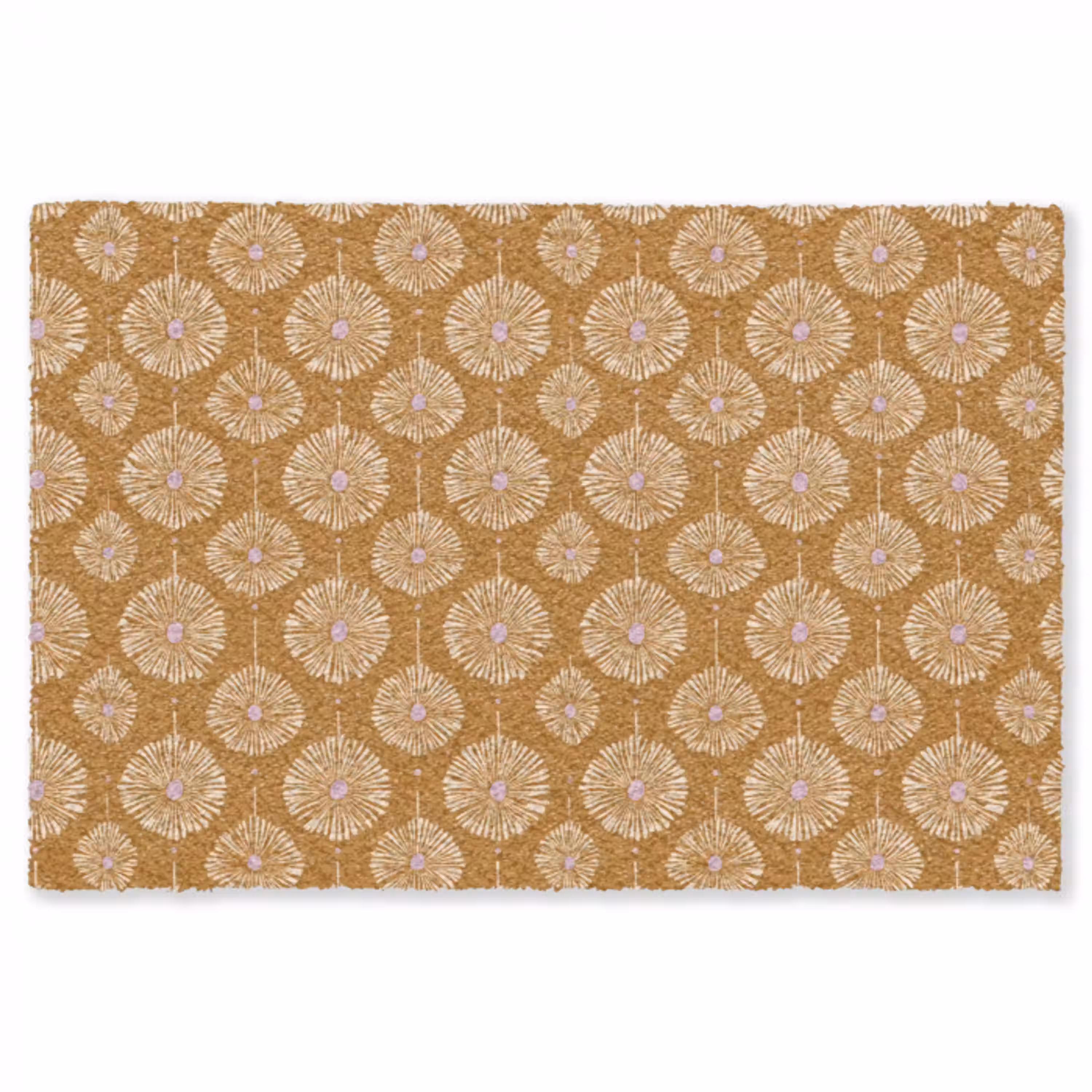 Bloemen - Modern - Oker Vloerkleed Rechthoek klein 1091 -3d