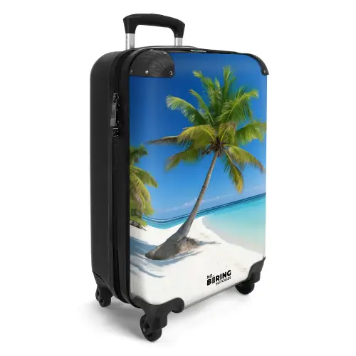 Palmbomen op strand NBS - Handbagage koffer - Kinderen Unisex middel -productfoto_3d