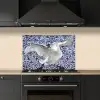 Zwaan - Kunst - Delfts blauw - Schilderij - Oude meesters keuken achterwand spatscherm klein -sfeer1