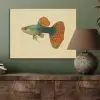 Vis - illustratie - Stippen - Oranje PET vilt klein -sfeer2