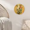 Bladeren - Boeket - Bloemen - Geel Wandcirkel plexiglas klein -sfeer5