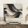 Abstract - Golven - Zwart - Verweerd PET vilt klein -sfeer1