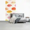 Lippen - Kleurrijk - Glanzend fotobehang vinyl groot -slaapkamer