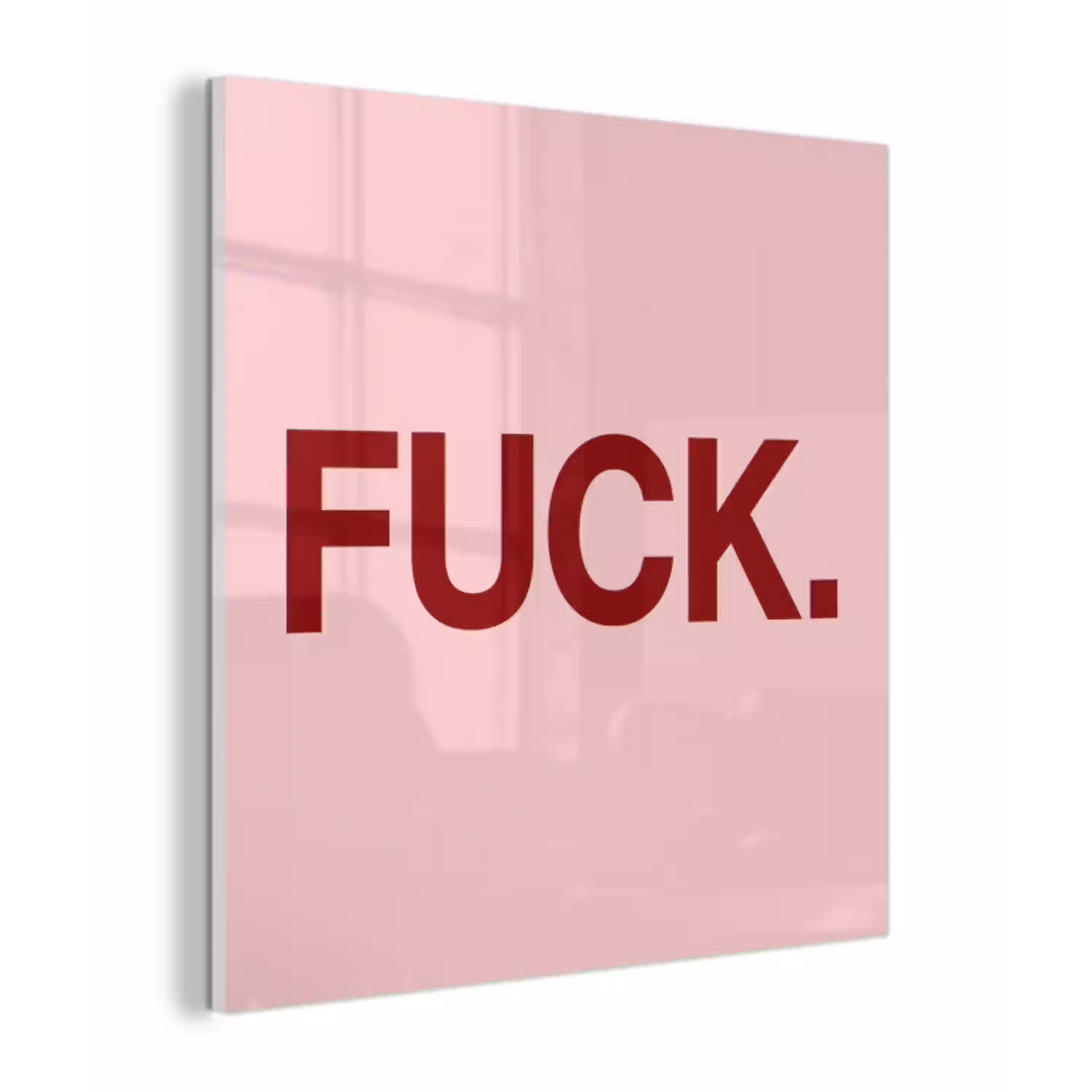 Statement - Krachtig - Roze plexiglas 5mm klein -z3d