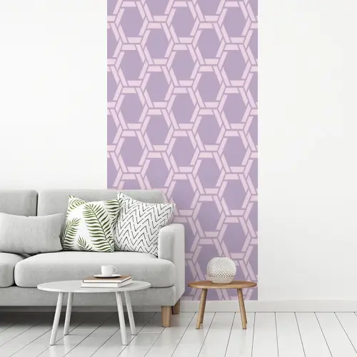 Patroon - Roze - Paars fotobehang vinyl groot 64 -woonkamer
