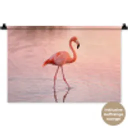 Flamingo - Water - Roze Wandkleed katoen klein -t3d_DE