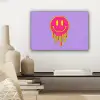 Smiley - Drip - Neon canvas 2cm klein -sfeer6