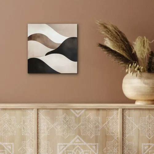 Golven - Abstract - Beige aluminium wit klein -sfeer4