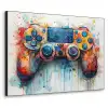 Kinder- en tiener kamer - Gaming - Game controller Textielframe zwart klein -3d