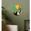 Retro - Meisje - Kat - Zon Wandcirkel kunststof plaat 5mm dik klein -sfeer3