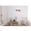 Wereldkaart - Graffiti - Kleurrijk Wandcirkel aluminium klein -woonkamer