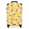 Summer memories - Vrolijk insectenpatroon op geel NBS - Handbagage koffer - Kinderen Unisex middel -productfoto_recht