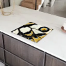Vlinder - Vleugel - Geel Inductie beschermer vinyl 3mm middel -sfeer8