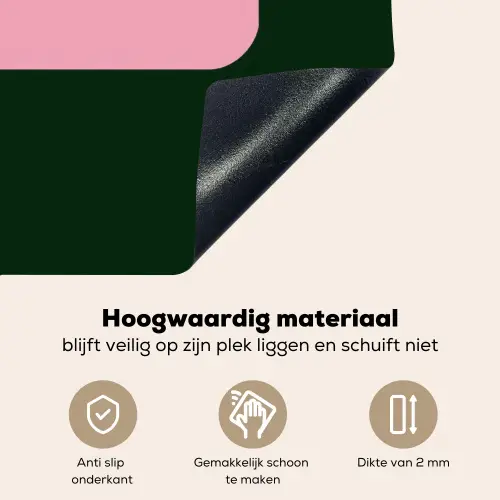 Tekstwolk - BLAH BLAH BLAH - Roze Inductie beschemer met haakjes klein -ky-onderkant-nl