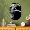 Adelaar - Portret - Roofvogels - Zwart - Wit - Vogel Wandcirkel Ovaal Forex klein -sfeer2
