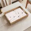 Terrazzo -  Patroon - Zacht - Zwart - Wit Dienblad Rechthoek middel 911 -sfeer1