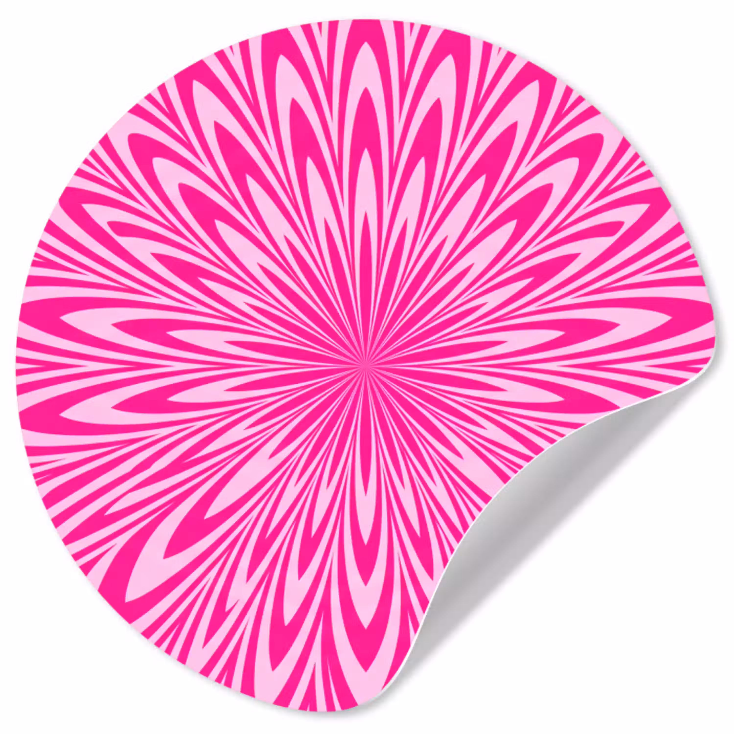 Patroon - Optisch - Roze Wandcirkel behangsticker klein -3d