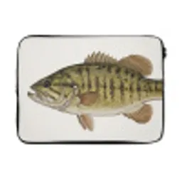 Vissen - Natuur - Vintage laptophoes neopreen klein -3d