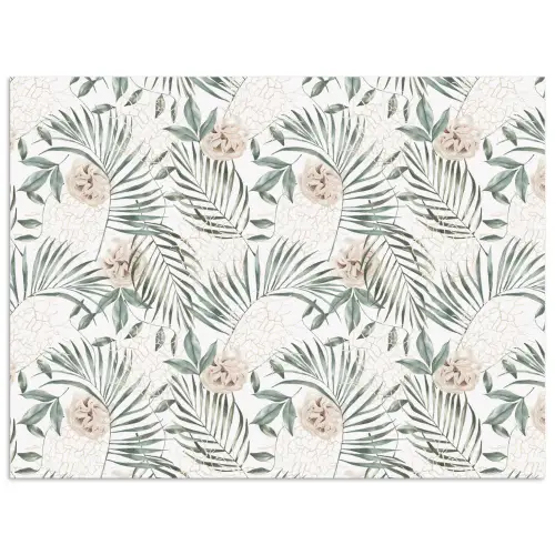 Boho - Jungle - Bloemen - Bladeren poster papier klein -3d