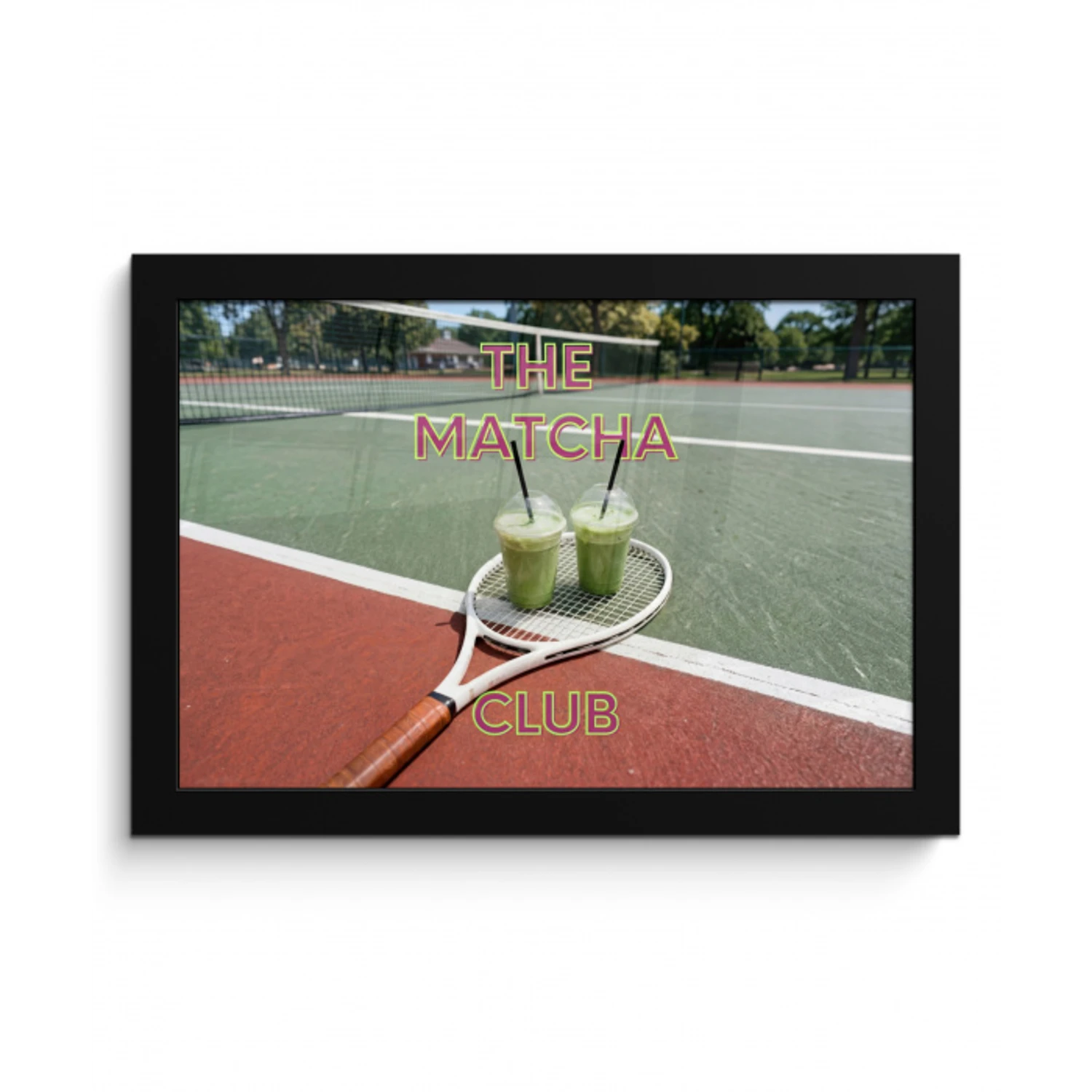 Matcha Club - Tennis - Matcha fotolijst zwart zonder passe partout klein -3d
