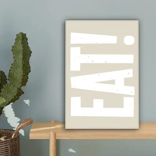 Eten - Decoratie - Beige - Wit canvas 2cm klein -sfeer4