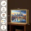 Zonsondergang Frankfurt - Stad - Skyline - Water Light Box met batterij (Wandlamp) middel -USP_websiteoverzichtNL