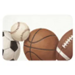 Sport - Ballen - Illustratie Badmat klein -3d