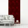 Bloemen - Donkerrood - Patroon fotobehang vinyl groot 64 -woonkamer