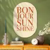 Oranje - Quote - Sun Wandcirkel Ovaal Glas middel -sfeer2