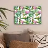 Flamingo - Bloemen - Bladeren - Jungle - Tropical canvas 2cm klein -sfeer1