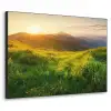 Gras - Heuvels - Zon - Natuur - Landschap Textielframe zwart klein -3d