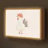 Kip - Boerderij - Dieren Light Box met batterij (Wandlamp kind) middel -z3d_website