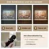 Bloemen - Kunst - Natuur - Olieverf Light Box met batterij (Wandlamp) middel -USP_lichtkleurNL