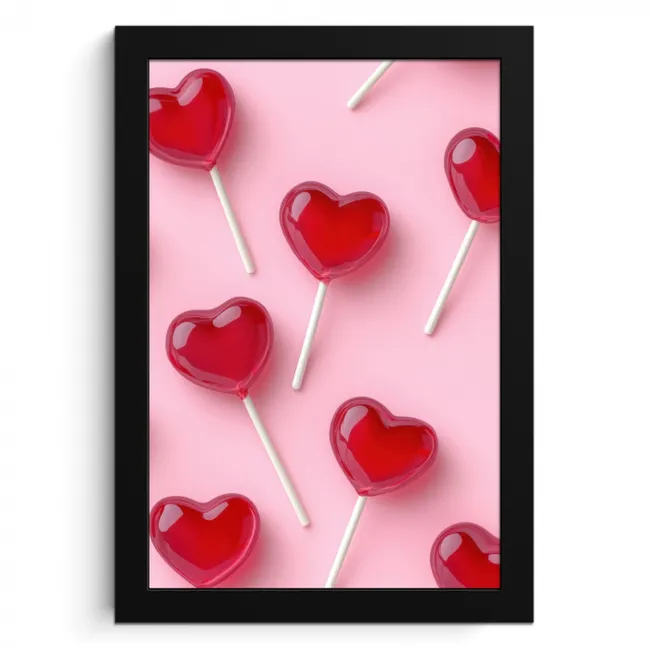 Lollies - Hartjes - Roze KitchenYeah - Keuken - Fotolijst klein -3d