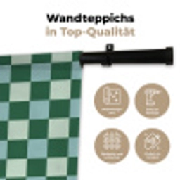 Schaakbord - Klassiek - Groen Wandkleed katoen klein 269 -tsfeer2_DE