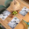 Half human, Half Coffee - Infuus - Koffie Placemat vinyl groot -zzsfeer5_Kitchenyeah-website