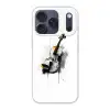 Viool - Oranje - Zwart - Penseelstreken Telefoonhoesje iPhone 17 Pro klein -3d