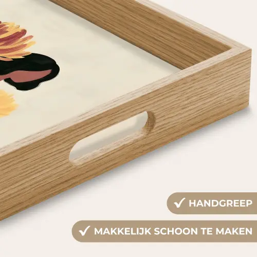 Vrouw - Minimalistisch - Bloem Dienblad Rechthoek middel -USP_HandgreepNL