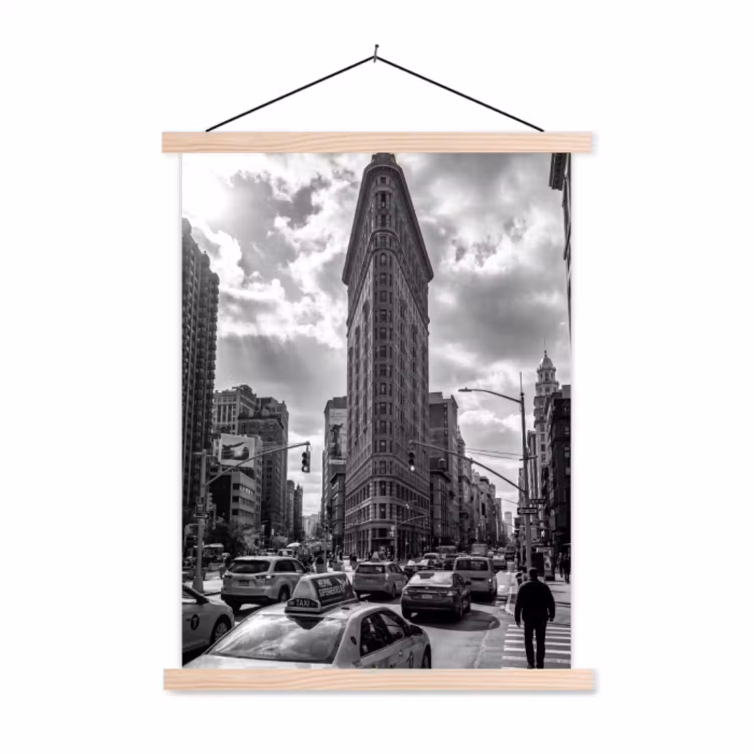 Hanging Poster - Building - High-rise - City - Architecture - Black and white