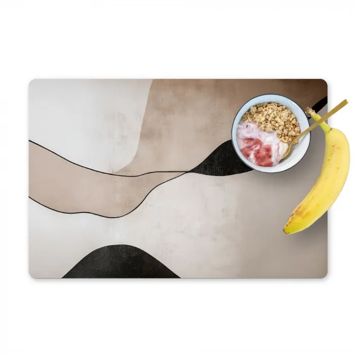 Contourlijnen - Abstracte landschap Placemat vinyl groot -zzzproduct_Kitchenyeah-website