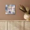 Penseelstreken - Schilderij - Beige aluminium wit klein -sfeer4