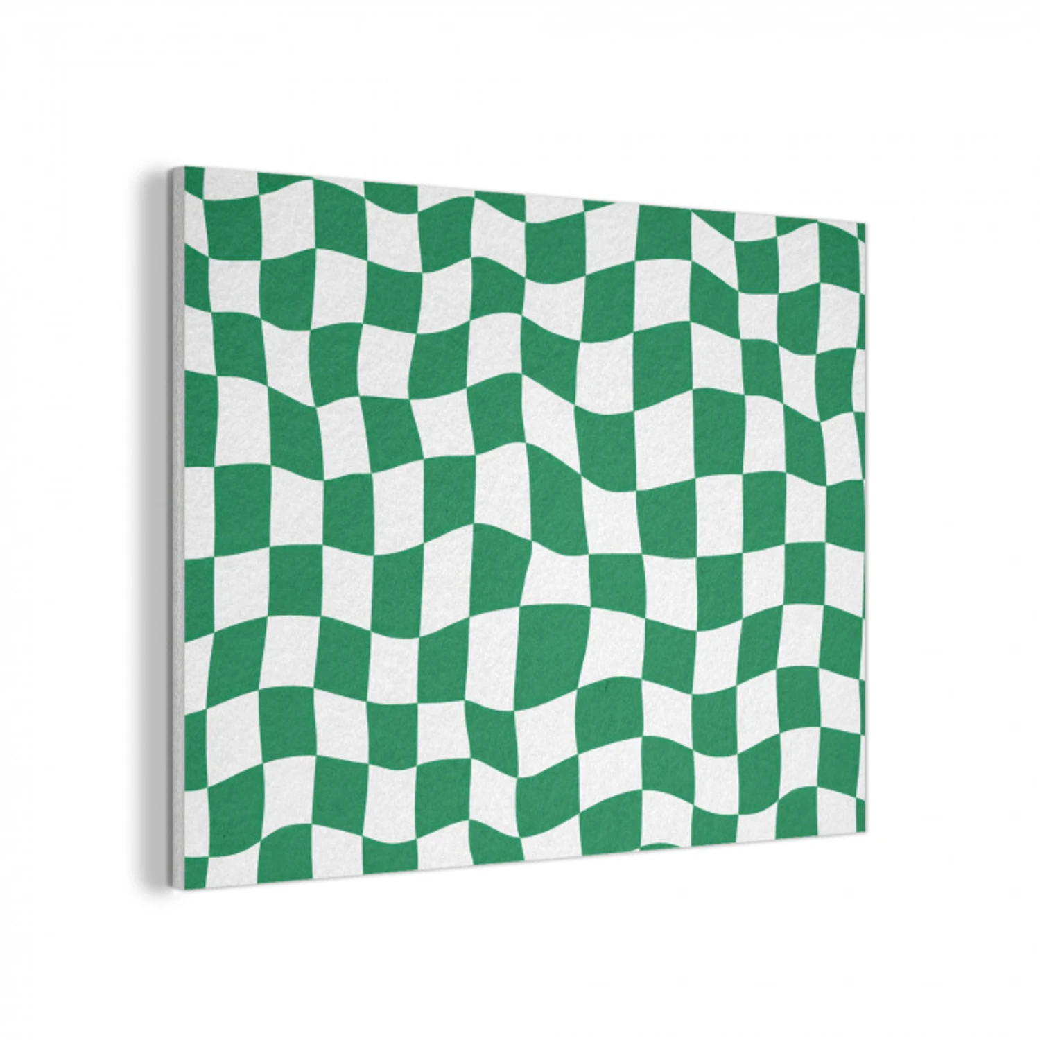 Schaakbord - Golvend - Groen PET vilt klein 837 -3d