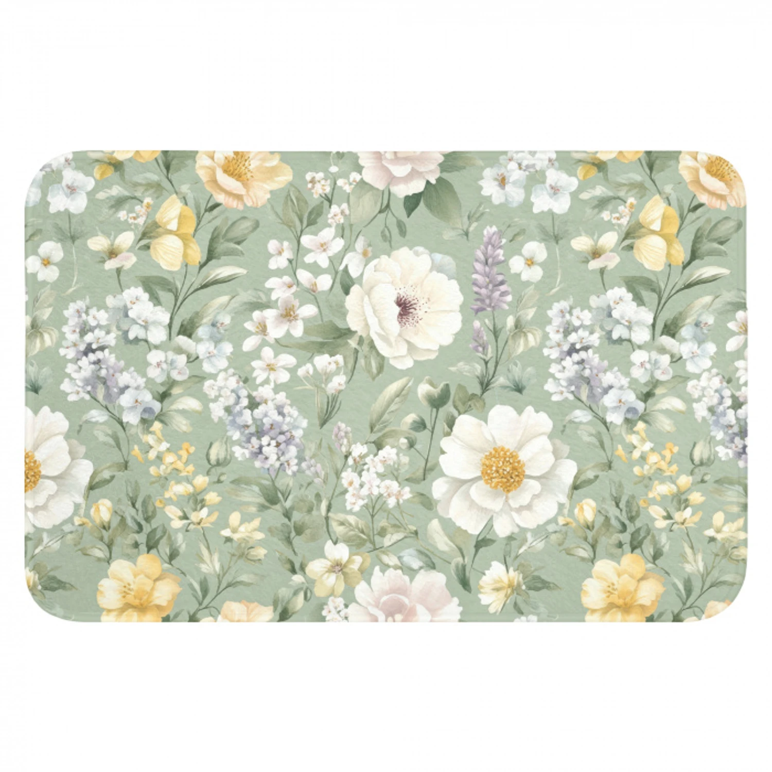 Klassiek - Bloemenpatroon - Kleurrijk Badmat klein 997 -3d